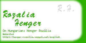 rozalia henger business card